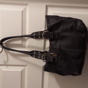 Tignanello Black Leather Handbag
